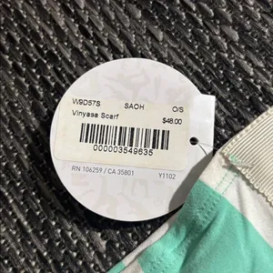 Lululemon Vinyasa Scarf *Rulu Steep Stripe Angel Wing Opal Horizontal NEW thumbnail 4