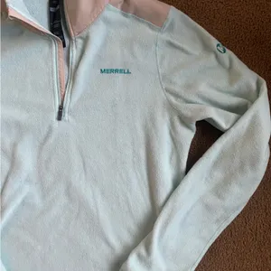 Merrell micro fleece quarter zip mint and tan thumbnail 2