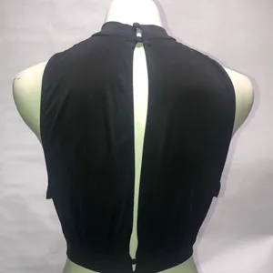 Asos black open back blouse thumbnail 2