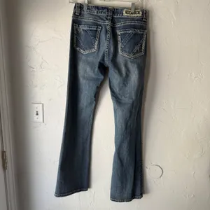 Rock & Roll Cowgirl Mid Rise Bootcut Jeans‎ 29 Tall Western Embellished Pockets thumbnail 4