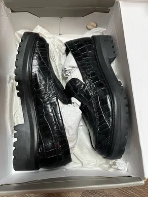 Everlane The Lug Loafer in Black Crocodile Size 6.5 thumbnail 4