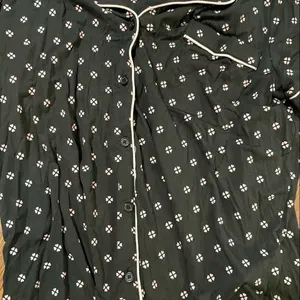 Kate Spade black pink polka dot‎ pajama top sz L thumbnail 4