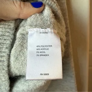 A Loves A Mock Neck Knit Sweater Gray Size Large thumbnail 4