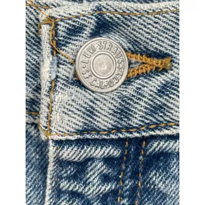 Levi's Strauss Women's Signature High Rise Blue‎ Denim Skirt Raw Hem thumbnail 4