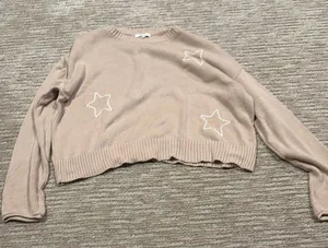 Z Supply Tan Sweater with Star Accents thumbnail 1