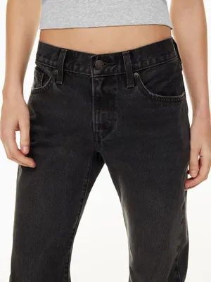 2026 Aritzia Levi’s Middy Straight Mid Rise Mom relax jeans 28 Charcoal Blac thumbnail 5