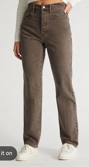 PacSun Women’s Dad Jeans- Eco Brown thumbnail 1