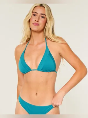 NWT Hollister Ribbed Bikini Set - Turquoise - XS/XS thumbnail 9