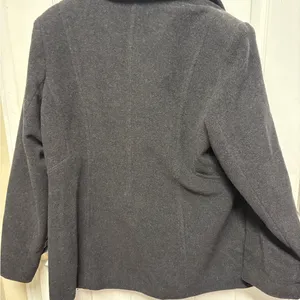 London Fog Charcoal Double-Breasted Peacoat thumbnail 4