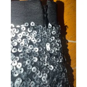 Ann Taylor LOFT Skirt Womens Size 14 Silver Sequin Mini Lined Side Zip Party Holiday thumbnail 6