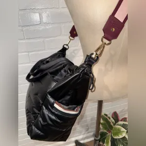 Hedgren Black Quilted Puffy Weekender Tote with Detachable Strap thumbnail 5