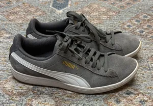 Puma Women's Gray and White Sneakers thumbnail 1