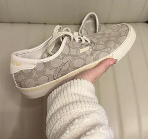 Coach Women's Citysole Skate sneakers Size 9B taupe tan lace up thumbnail 1
