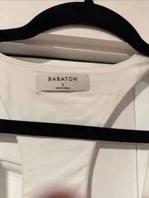 Babaton White Racerback Bodysuit small NWT thumbnail 3