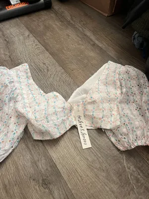 NWT For Love & Lemons Denise Crop Top size small thumbnail 6