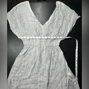 Athleta Size S Rip Rap Cover U Dress Sheer White Gray Swim Coverup thumbnail 4