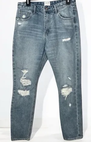 Twelve by OnTwelfth Women's Distressed Blue Jeans Size 29 High Rise thumbnail 1