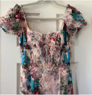 Sherri Hill 55167 Viral Floral Print Beaded Prom Gown thumbnail 4