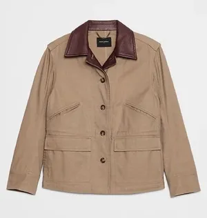 Banana Republic canvas barn jacket woodland taupe large thumbnail 1