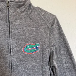 E5 Florida Gators Women Full Zip Jacket Gray Heathered Mock Neck Medium Collage thumbnail 2