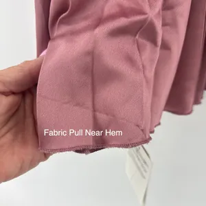 NWT Abercrombie‎ & Fitch Giselle Mauve Satin Pleated Mini Dress Large Petite thumbnail 8