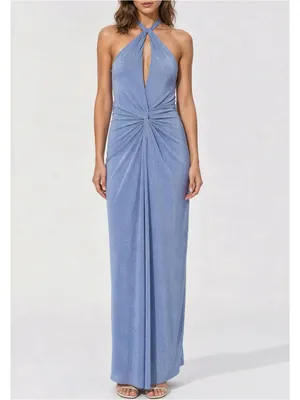 BAOBAB Linus Halter Maxi Dress, Starry Blue, Medium Blue Size XS thumbnail 2