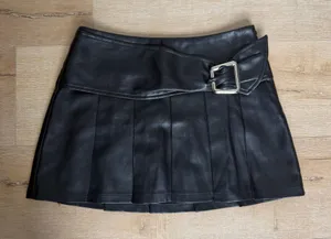 I.AM.GIA black faux-leather pleated mini skirt thumbnail 1