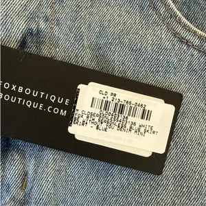 White Fox Mini Skirt Denim Be Without You Size M Blue thumbnail 2