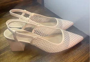 Cato Neutral Embellished Slingback Heels Size 9‎ thumbnail 1