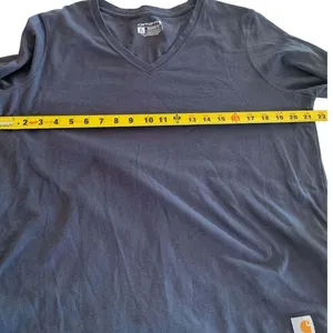 Carhartt Womens XL Gray Long Sleeve V Neck‎ TShirt Relaxed Fit Workwear Gorpcore thumbnail 6