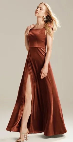 Velvet formal/ Bridesmaid dress thumbnail 1