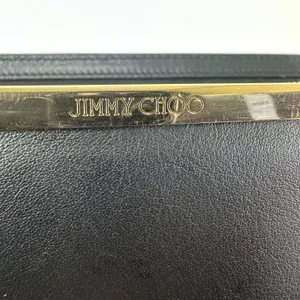 Jimmy Choo Satchel Bag Womens Large Black Leather Top Handle Work Purse Italy thumbnail 11
