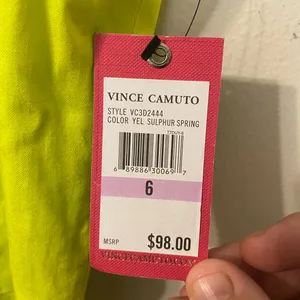 New NWT Vince Camuto Yellow Sulphur‎ Springs Belted A-Line Midi Dress Size 6 thumbnail 5