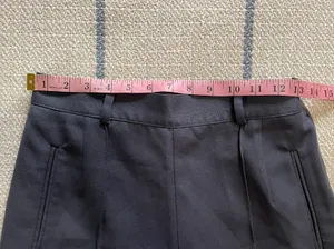 High Waisted Tapered Leg Trouser Blue Size 26 thumbnail 3