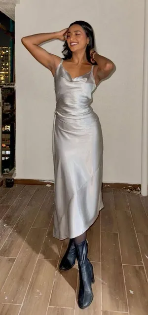 dress silver midi shower wedding party coctail thumbnail 12