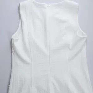 Tommy Hilfiger Shift‎ Dress 8 White Textured Pique Pocket Sleeveless Mod Preppy thumbnail 11
