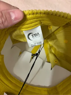 ZYIA Active Faith Corduroy Baseball Cap Yellow Adjustable One Size NWT thumbnail 6