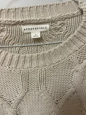 Aeropostale Cream Cropped Sweater thumbnail 2