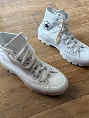 Converse White High-Top Platform Chuck Taylor Sneakers thumbnail 2