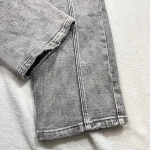 Vervet Blue 30 Gray Stonewash Denim Jean Tapered Front Seam Utility Straight Leg thumbnail 4