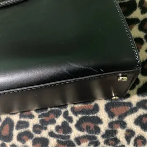 kate spade new york black leather shoulder bag with gold hardware thumbnail 4