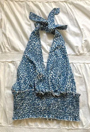 Halter Shein Top Tie Crop thumbnail 1
