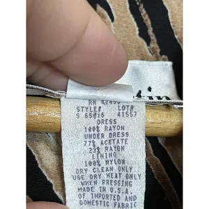Vintage Sheri Martin Size 12 Dress Shift Sleeveless Side Slits Geometric‎ Long thumbnail 5