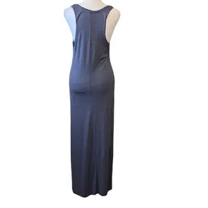 Blue size S sleeveless super soft T-shirt knit bodycon racer back maxi dress GUC thumbnail 3