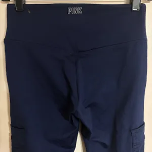 Pink Active Victorias Secret Navy Blue Cargo‎ Leggings Womens Small High Rise thumbnail 10