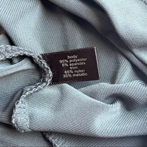 The Limited Sleeveless Top Blouse Silver Sparkle Trim GRAY Medium thumbnail 12