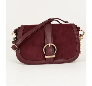 Laundry by Shelli Segal burgundy saddle bag thumbnail 4