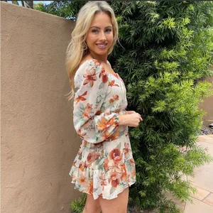 Lush Size Small Layla Mini Dress Babydoll Boho Floral Tiered Skirt Cottage thumbnail 4