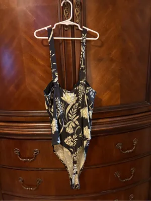NWT Free People Pippa Printed V-wire Bodysuit thumbnail 6
