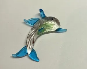 Handmade Dolphin Costume Pendant / Charm Blown Art Glass thumbnail 3
